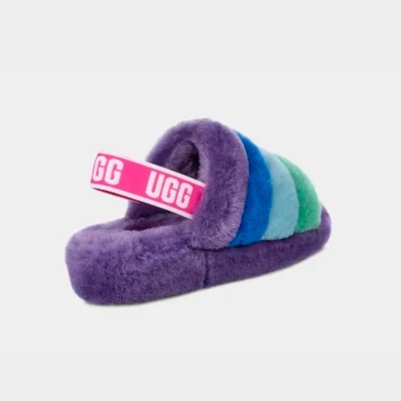 NEW UGG Fluff Yeah Slipper Sandals - Purple and Blue Fluff Yeah Size 7 - Picture 9 of 12